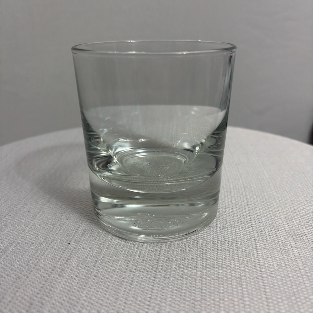 Italian Old Fashioned Rocks Glass Crown Etched Heavy Base(F94)”✨